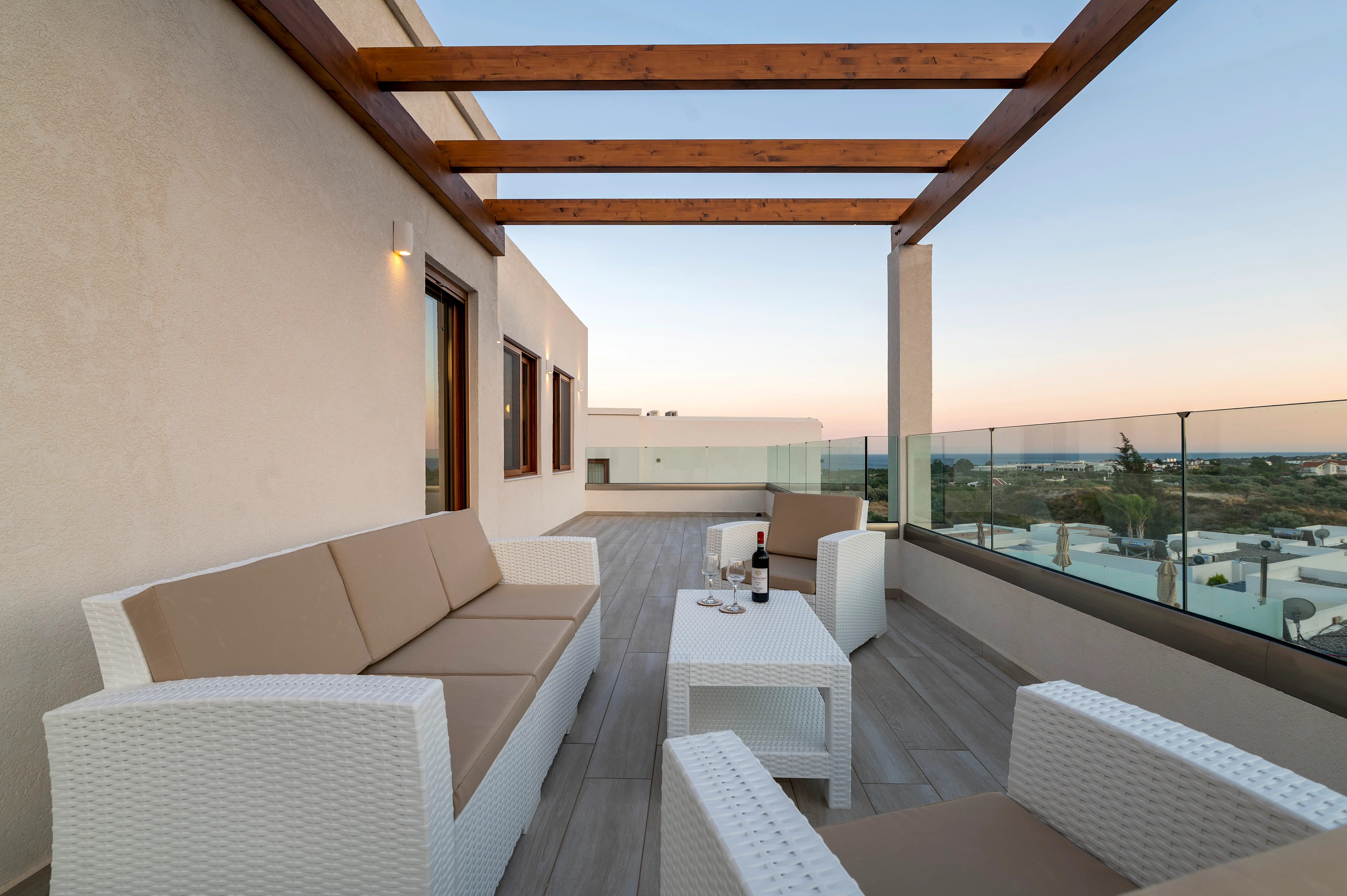 Terrace with sofas to enjoy the view